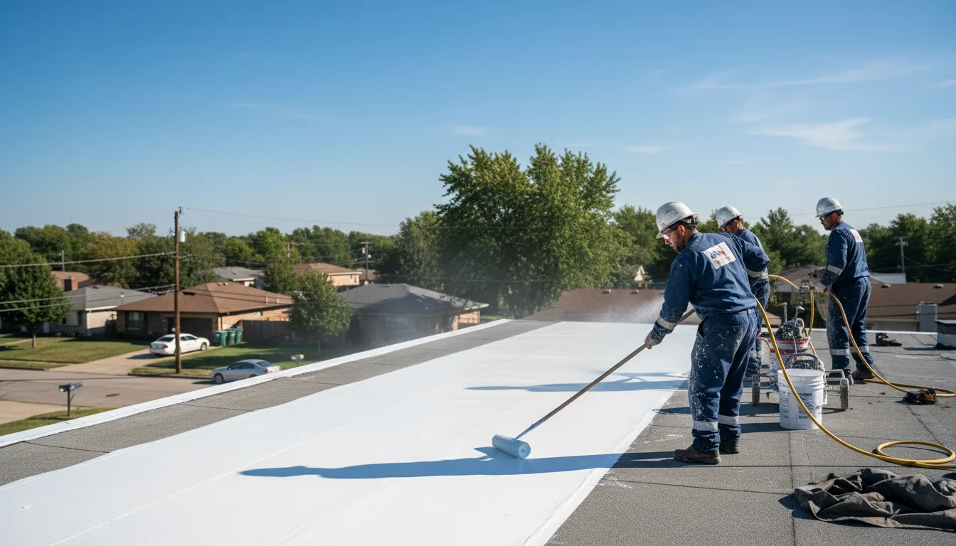 Commercial roof coating in Ingleside, IL near me